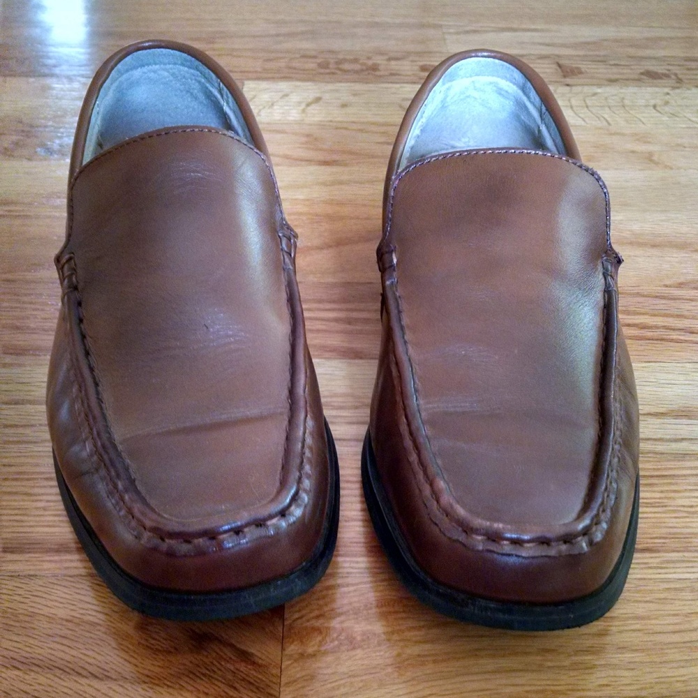 Men's Bass brown loafers size 7.5M - Picture 3 of 7
